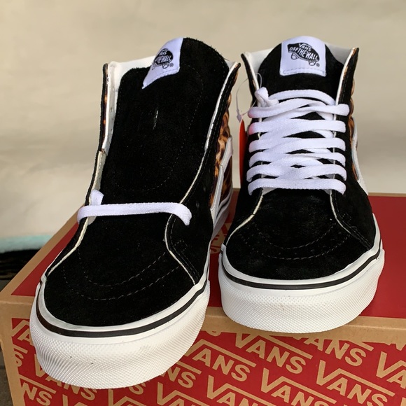 VANS SK8-HI LEOPARD BLACK/TRUE WHITE WMNS - Picture 12 of 16